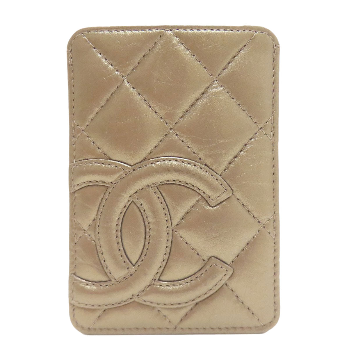 CHANEL CAMBON LINE COCO Mark Card Case Calf Ladies [Used]