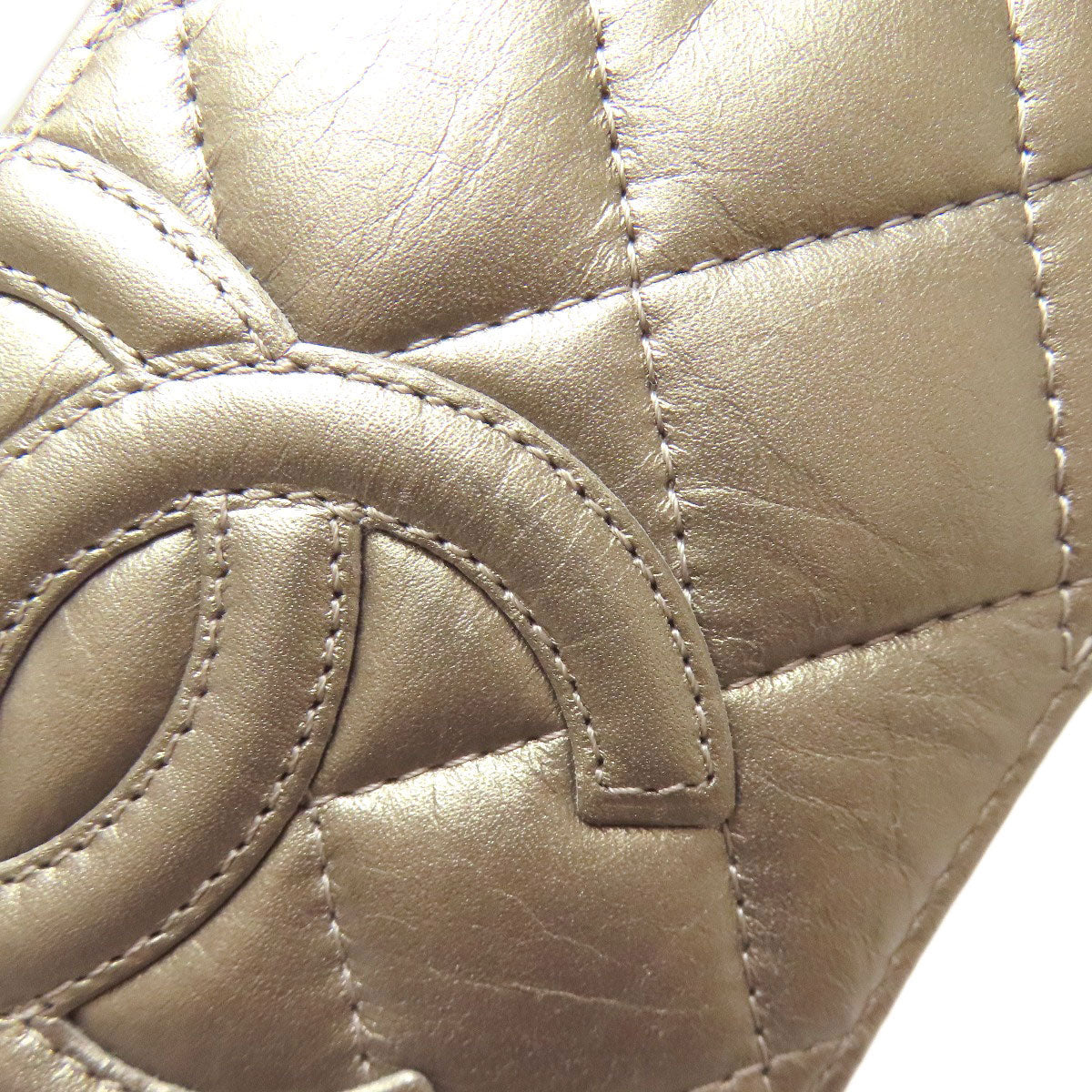 CHANEL CAMBON LINE COCO Mark Card Case Calf Ladies [Used]