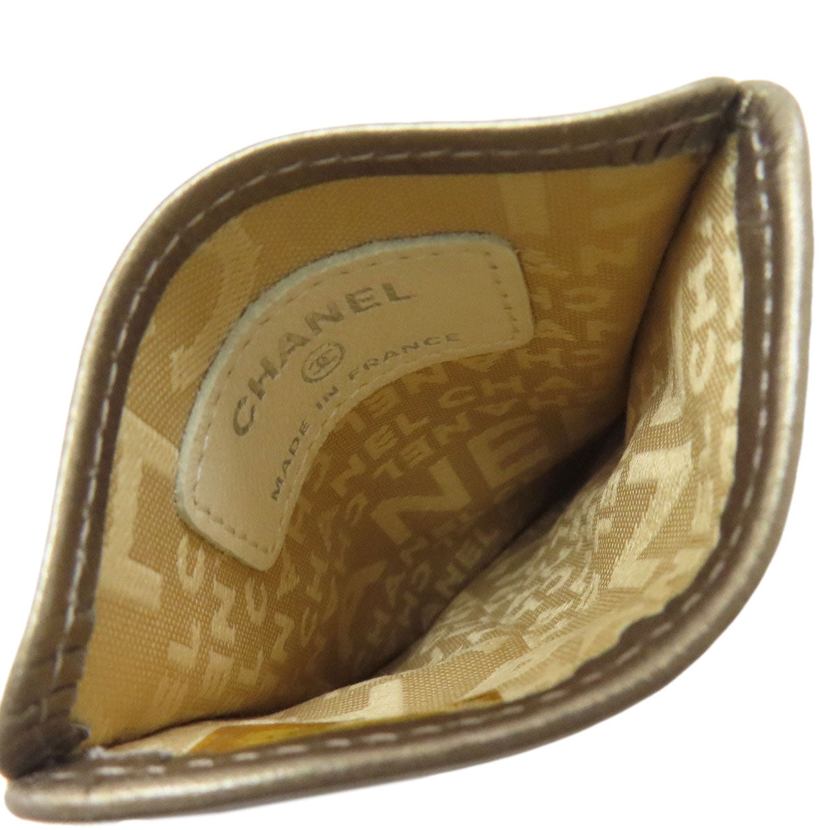 CHANEL CAMBON LINE COCO Mark Card Case Calf Ladies [Used]