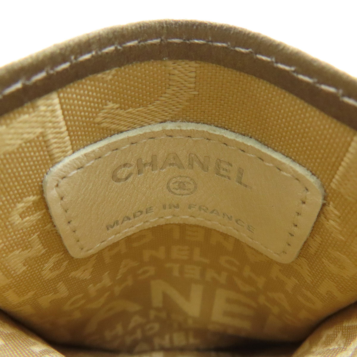CHANEL CAMBON LINE COCO Mark Card Case Calf Ladies [Used]