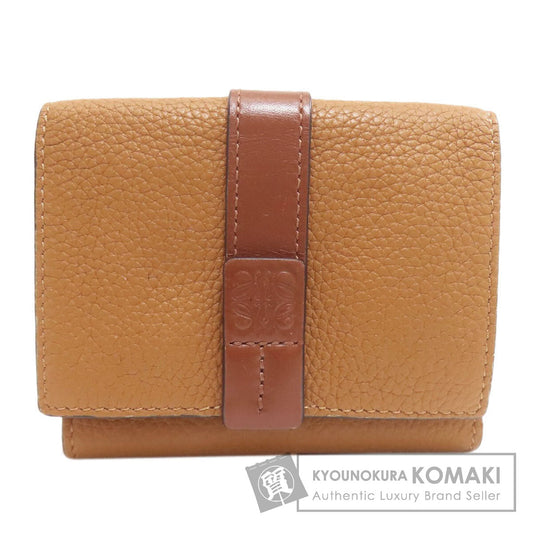 LOEWE anagram Tri-fold wallet (with Coin Pocket) Leather Ladies [Used]