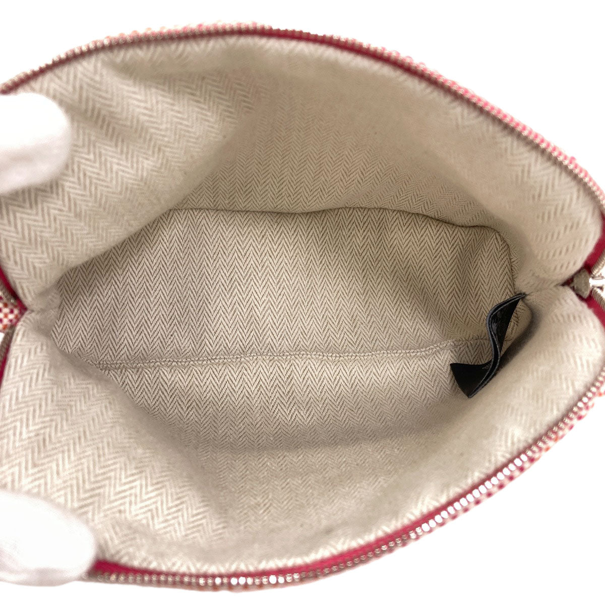 HERMES Bolide Pouch Crazy H Cosmetics Pouch Canvas Ladies [Used]
