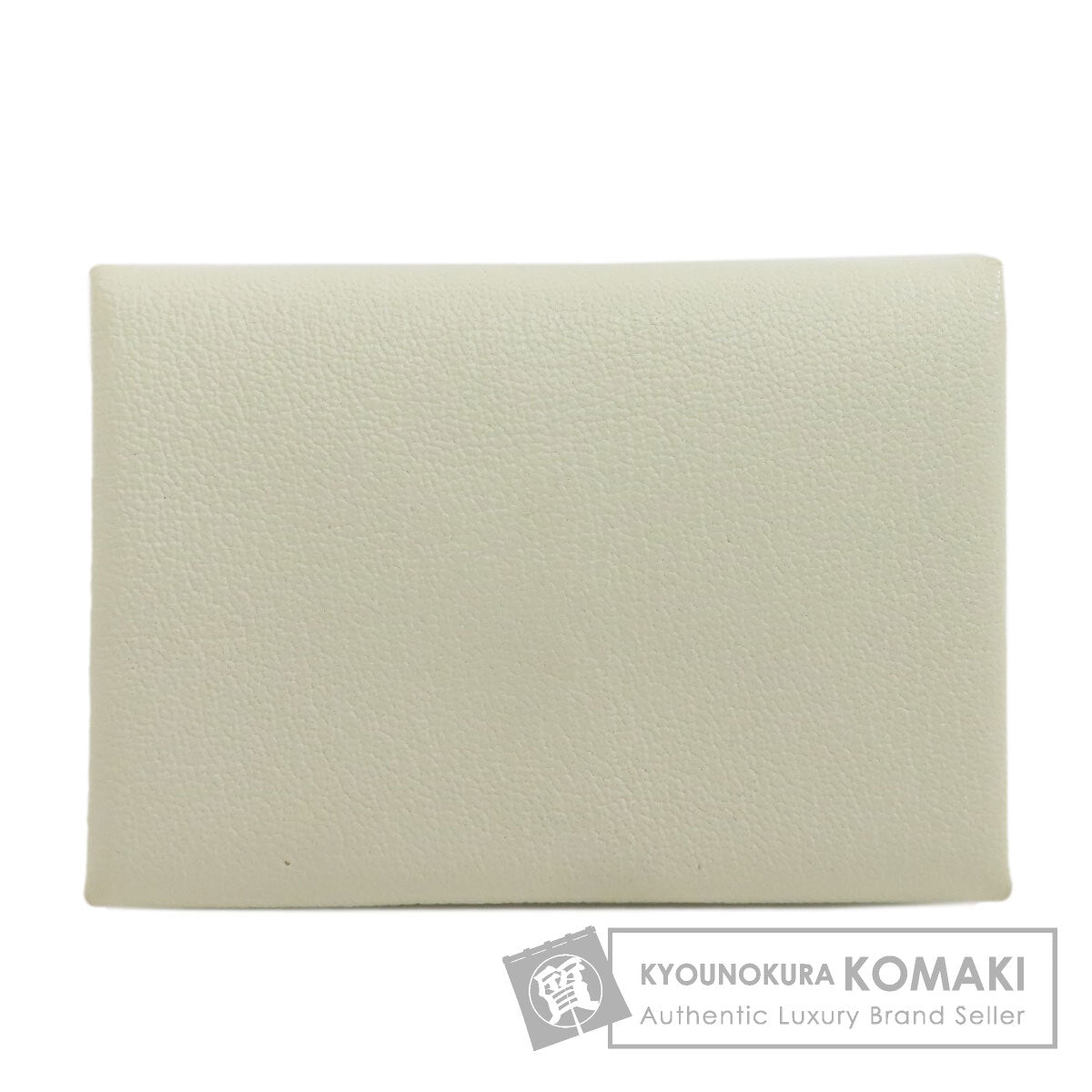 HERMES Calvi Duo SilverHardware Card Case Chevre Ladies [Used]