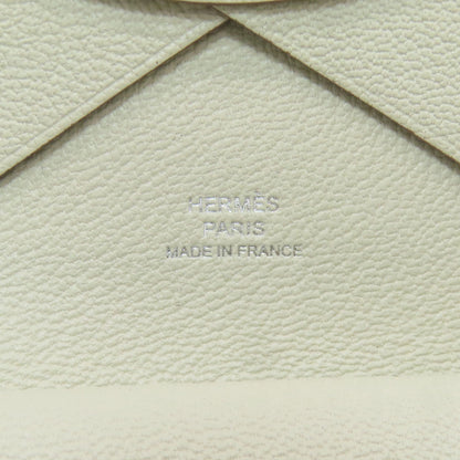 HERMES Calvi Duo SilverHardware Card Case Chevre Ladies [Used]