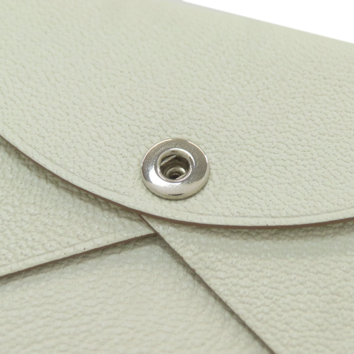 HERMES Calvi Duo SilverHardware Card Case Chevre Ladies [Used]