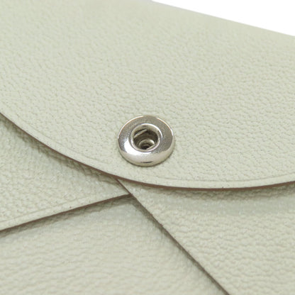 HERMES Calvi Duo SilverHardware Card Case Chevre Ladies [Used]
