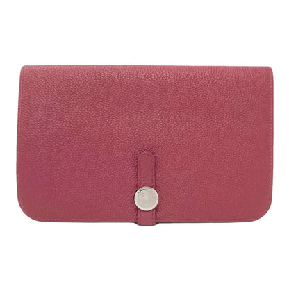 HERMES Dogon GM SilverHardware Long wallet (with coin pocket) Togo Ladies [Used]
