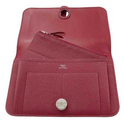 HERMES Dogon GM SilverHardware Long wallet (with coin pocket) Togo Ladies [Used]