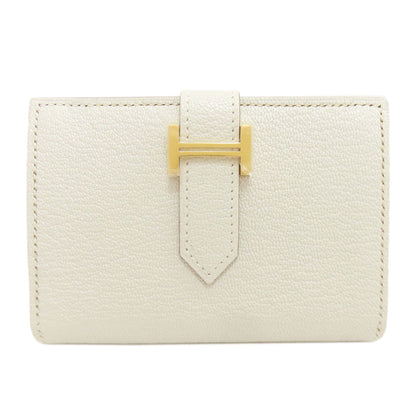 HERMES Bearn Gold Hardware Card Case Chevre Ladies [Used]
