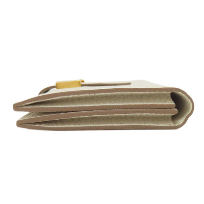 HERMES Bearn Gold Hardware Card Case Chevre Ladies [Used]
