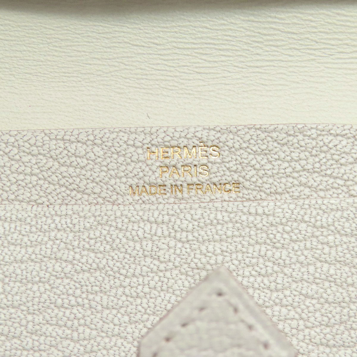 HERMES Bearn Gold Hardware Card Case Chevre Ladies [Used]
