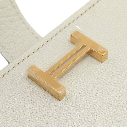 HERMES Bearn Gold Hardware Card Case Chevre Ladies [Used]