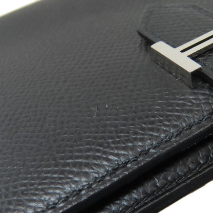 HERMES Bearn Compact SilverHardware Bifold Wallet with Coin Pocket Epsom Ladies [Used]