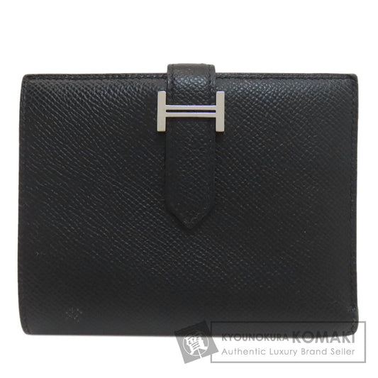 HERMES Bearn Compact SilverHardware Bifold Wallet with Coin Pocket Epsom Ladies [Used]