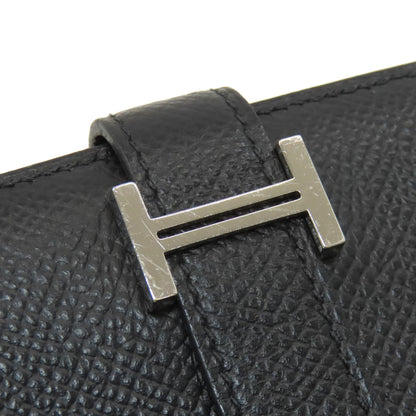 HERMES Bearn Compact SilverHardware Bifold Wallet with Coin Pocket Epsom Ladies [Used]