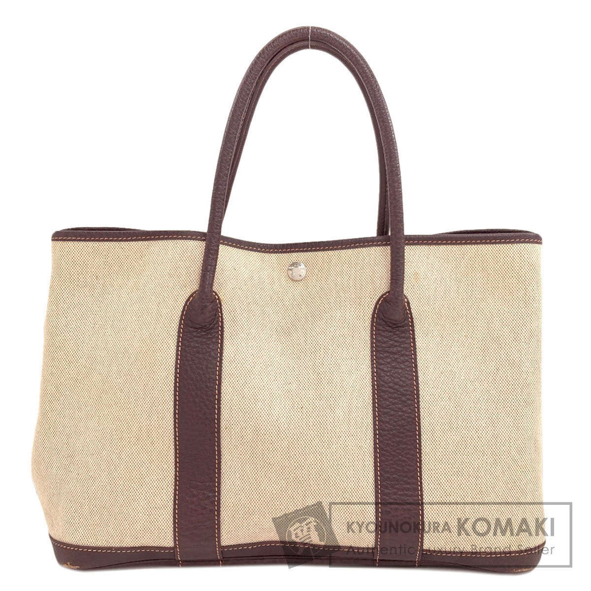 HERMES Garden Party PM Maron SilverHardware Tote Bag Tower ash Ladies [Used]