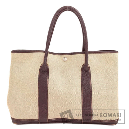 HERMES Garden Party PM Maron SilverHardware Tote Bag Tower ash Ladies [Used]