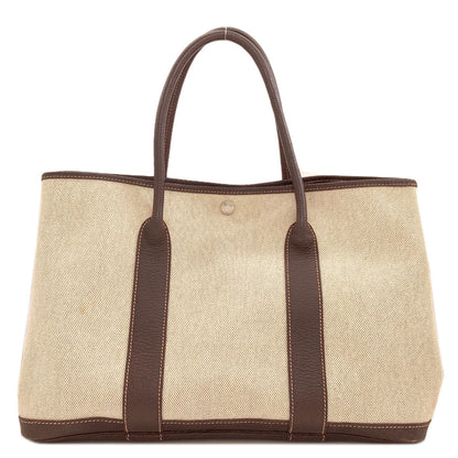 HERMES Garden Party PM Maron SilverHardware Tote Bag Tower ash Ladies [Used]