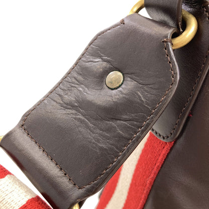 BALLY Barry Stripe Shoulder Bag Leather Ladies [Used]