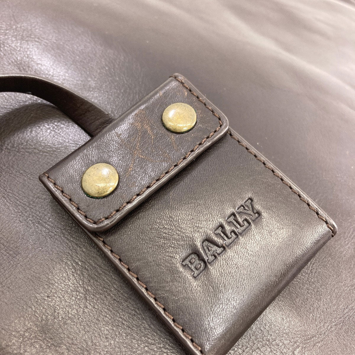 BALLY Barry Stripe Shoulder Bag Leather Ladies [Used]
