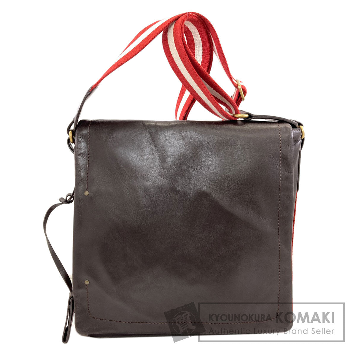 BALLY Barry Stripe Shoulder Bag Leather Ladies [Used]