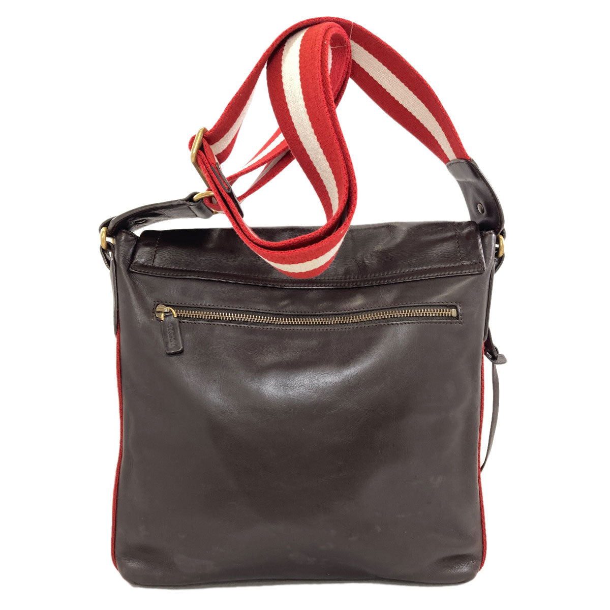 BALLY Barry Stripe Shoulder Bag Leather Ladies [Used]