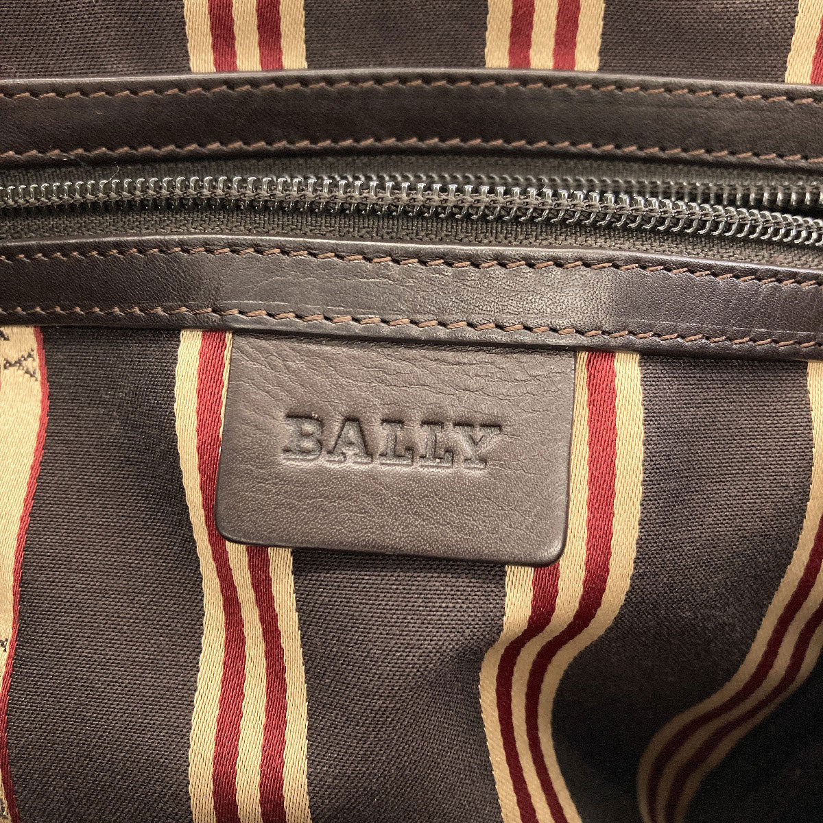 BALLY Barry Stripe Shoulder Bag Leather Ladies [Used]