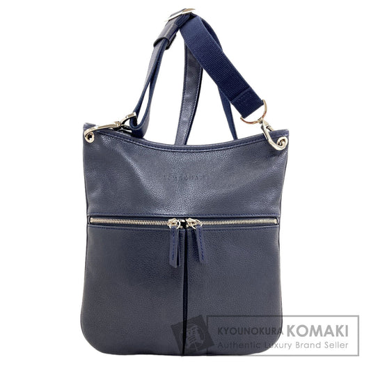 Longchamp logo Shoulder Bag Leather Ladies [Used]