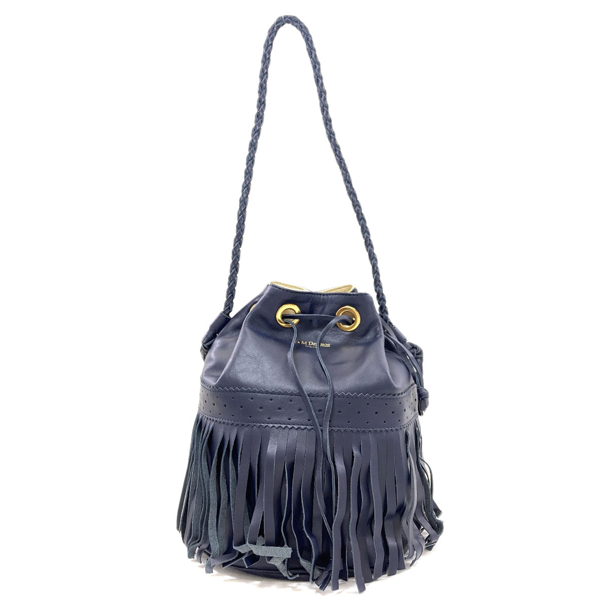 J&M Davidson Fringe drawstring bag Shoulder Bag Leather Ladies [Used]