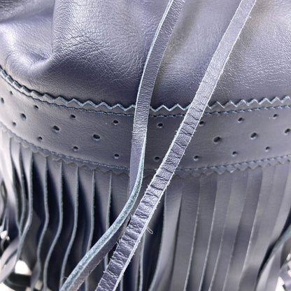 J&M Davidson Fringe drawstring bag Shoulder Bag Leather Ladies [Used]
