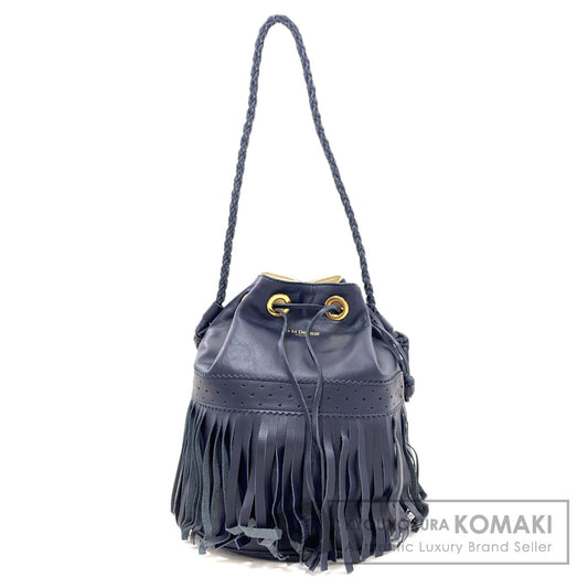 J&M Davidson Fringe drawstring bag Shoulder Bag Leather Ladies [Used]