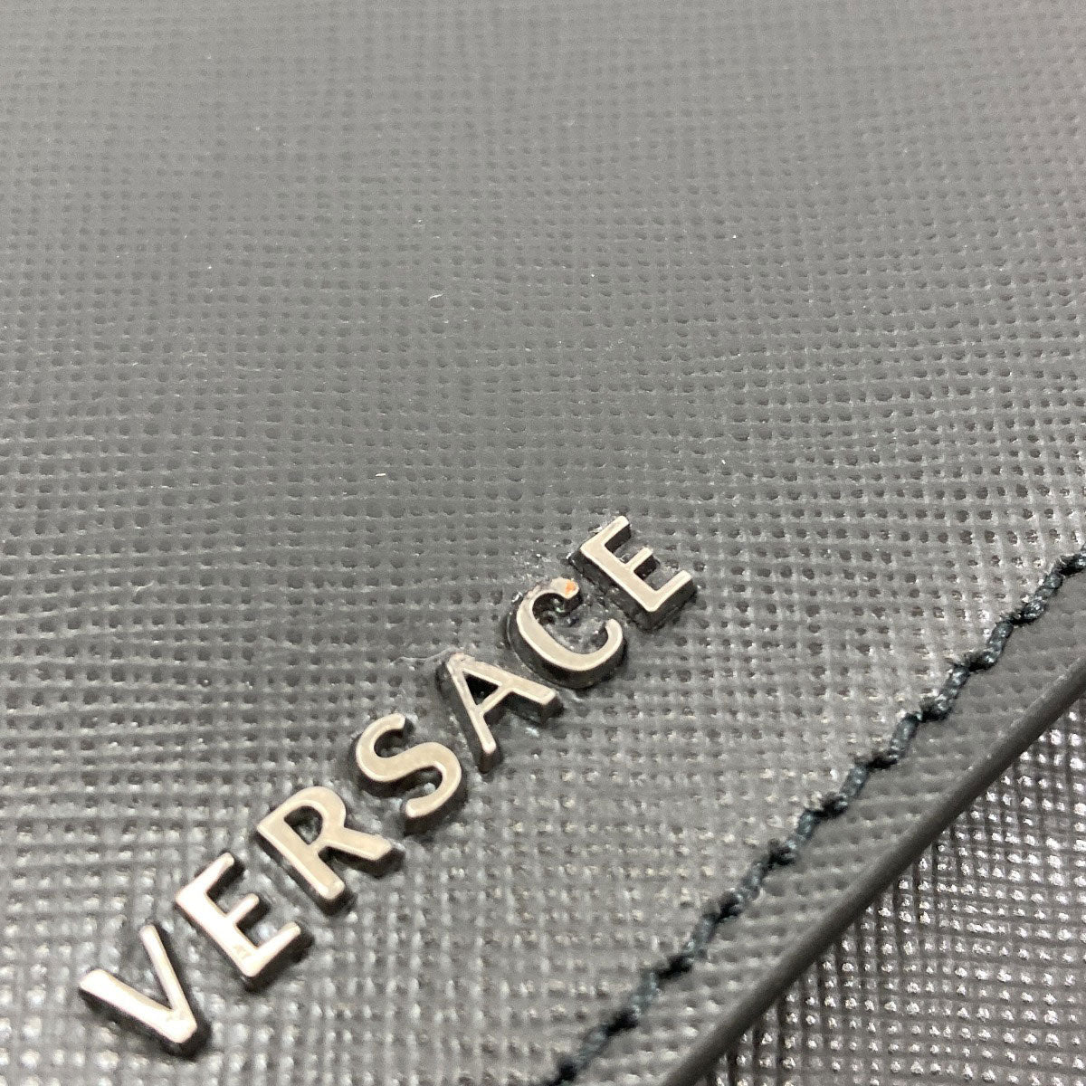 VERSACE logo Shoulder Bag Leather Ladies [Used]