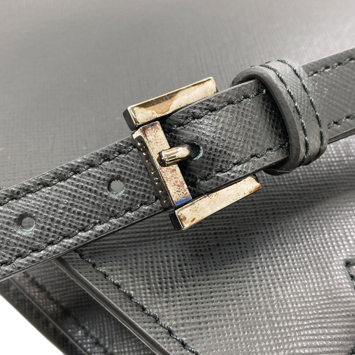 VERSACE logo Shoulder Bag Leather Ladies [Used]