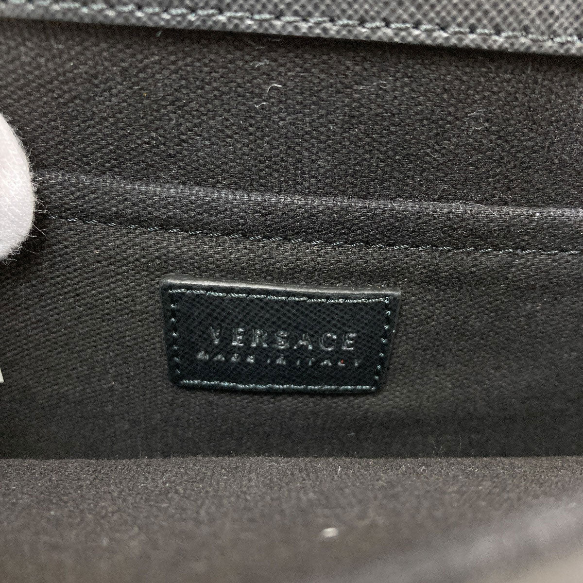 VERSACE logo Shoulder Bag Leather Ladies [Used]