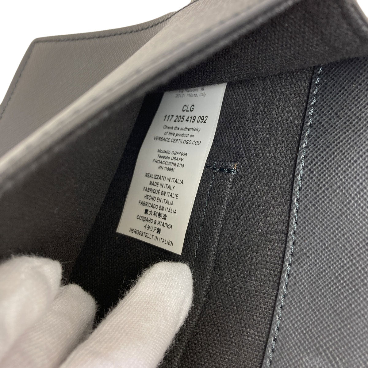 VERSACE logo Shoulder Bag Leather Ladies [Used]