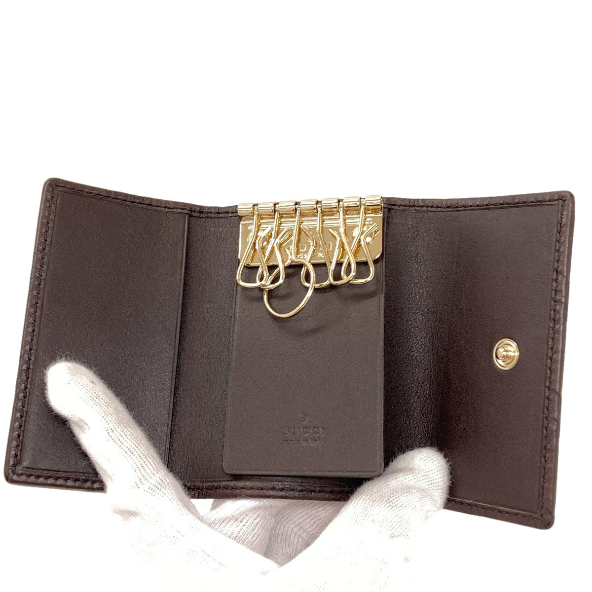GUCCI 138093 GG signature guccissima key holder Leather Ladies [Used]