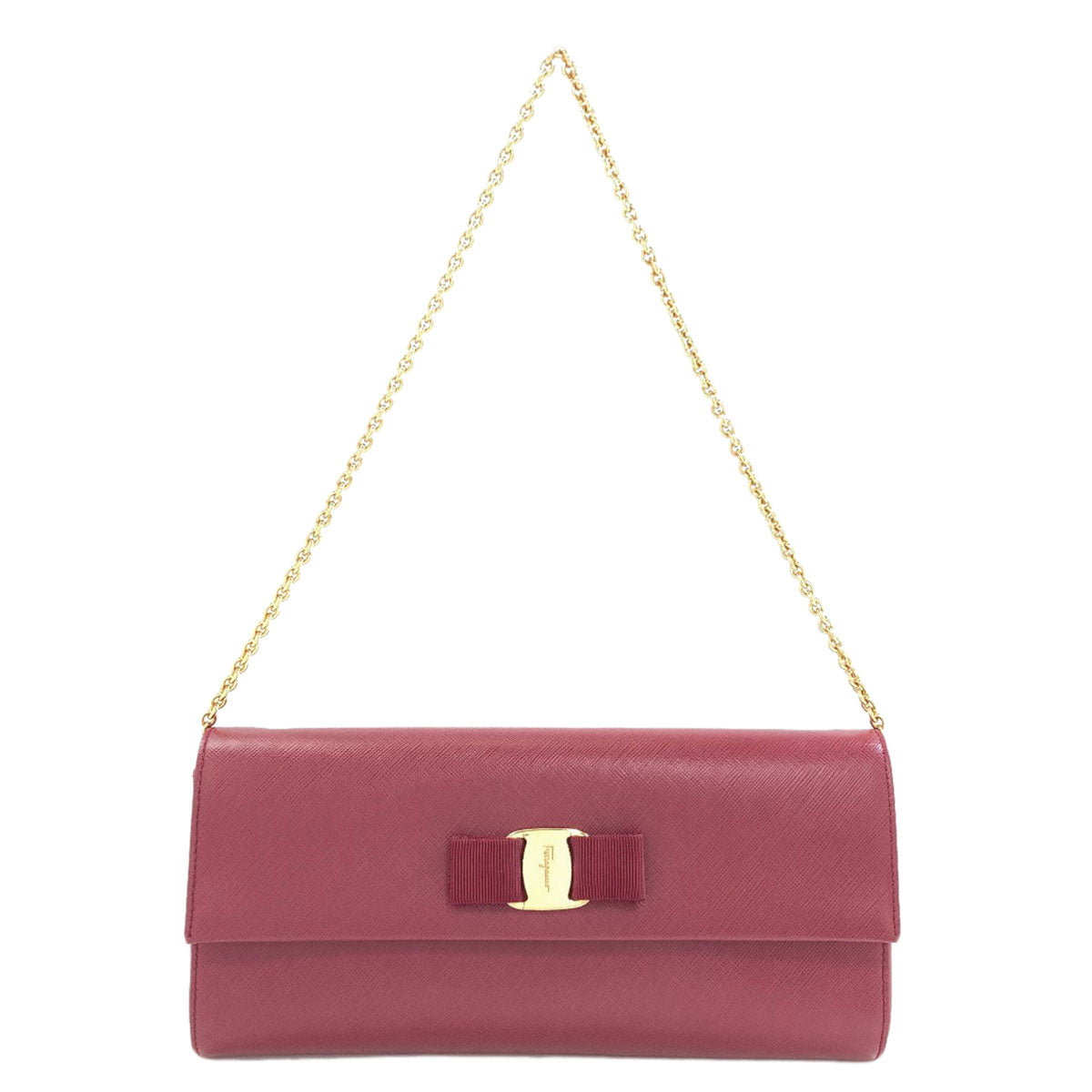 Salvatore Ferragamo Vara Ribbon One Belt Shoulder Bag Leather Ladies [Used]