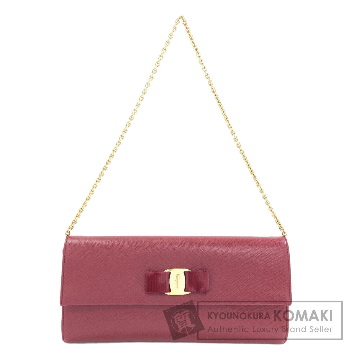 Salvatore Ferragamo Vara Ribbon One Belt Shoulder Bag Leather Ladies [Used]