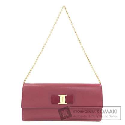 Salvatore Ferragamo Vara Ribbon One Belt Shoulder Bag Leather Ladies [Used]