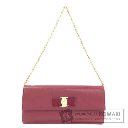 Salvatore Ferragamo Vara Ribbon One Belt Shoulder Bag Leather Ladies [Used]