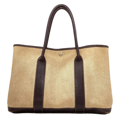 HERMES Garden Party PM Maron SilverHardware Handbag Towar Ladies [Used]