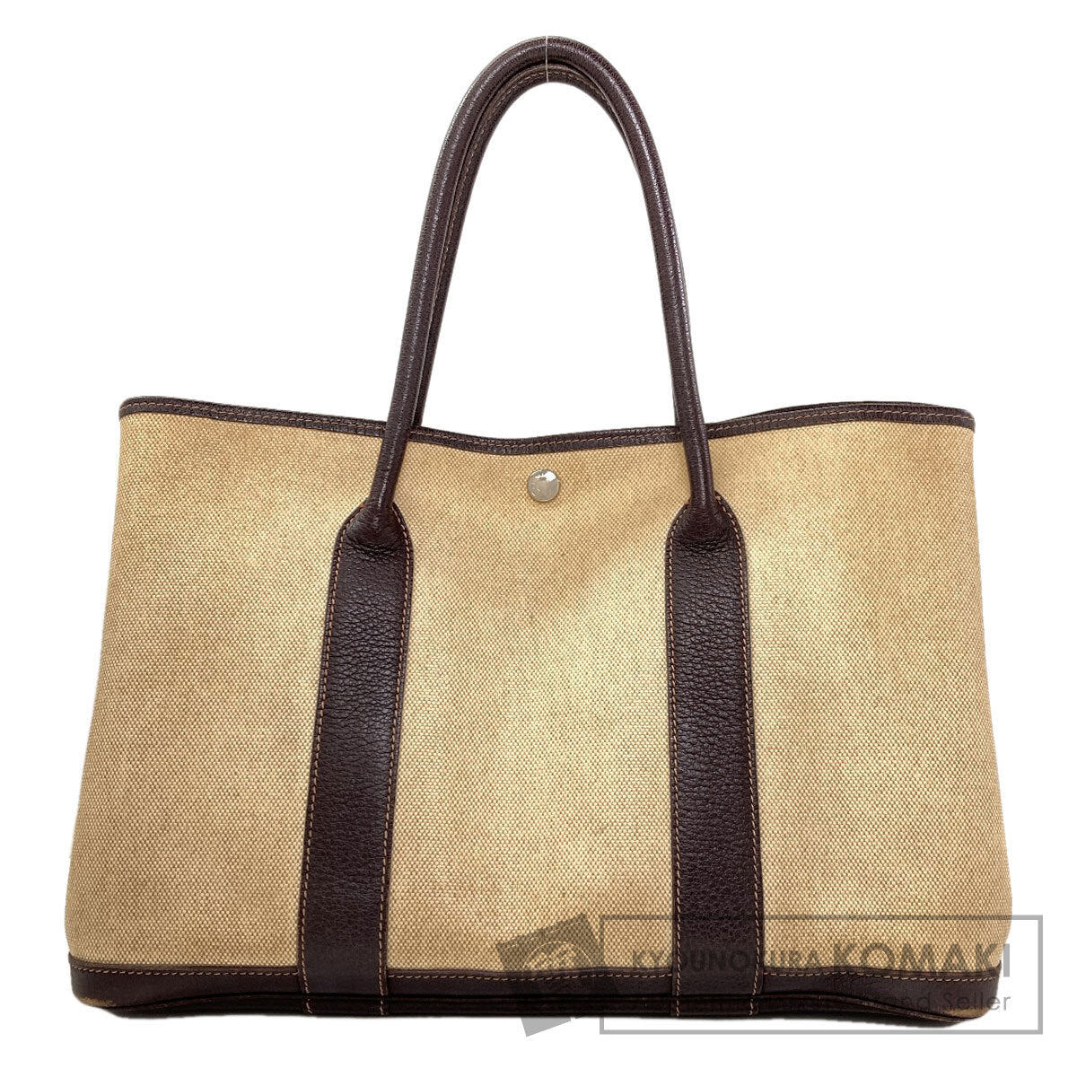 HERMES Garden Party PM Maron SilverHardware Handbag Towar Ladies [Used]