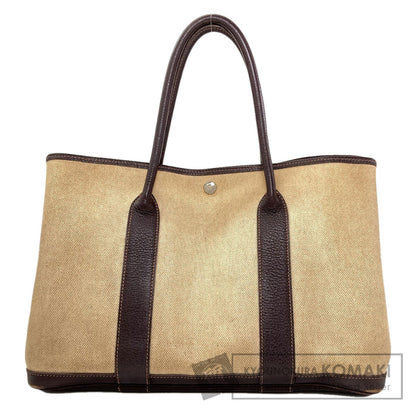 HERMES Garden Party PM Maron SilverHardware Handbag Towar Ladies [Used]