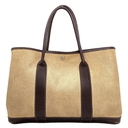 HERMES Garden Party PM Maron SilverHardware Handbag Towar Ladies [Used]