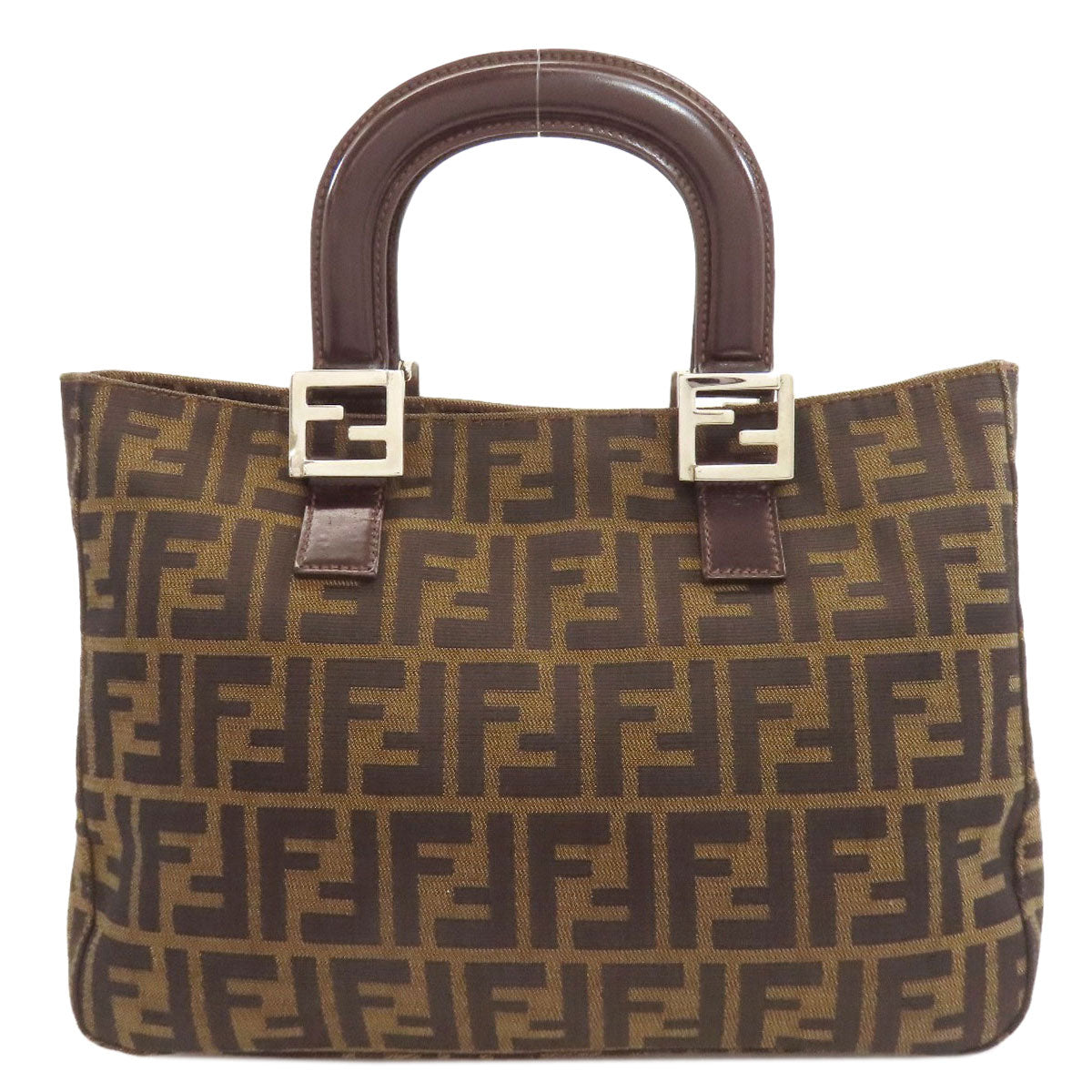 FENDI Zucca pattern Handbag Canvas LeatherLadies [Used]