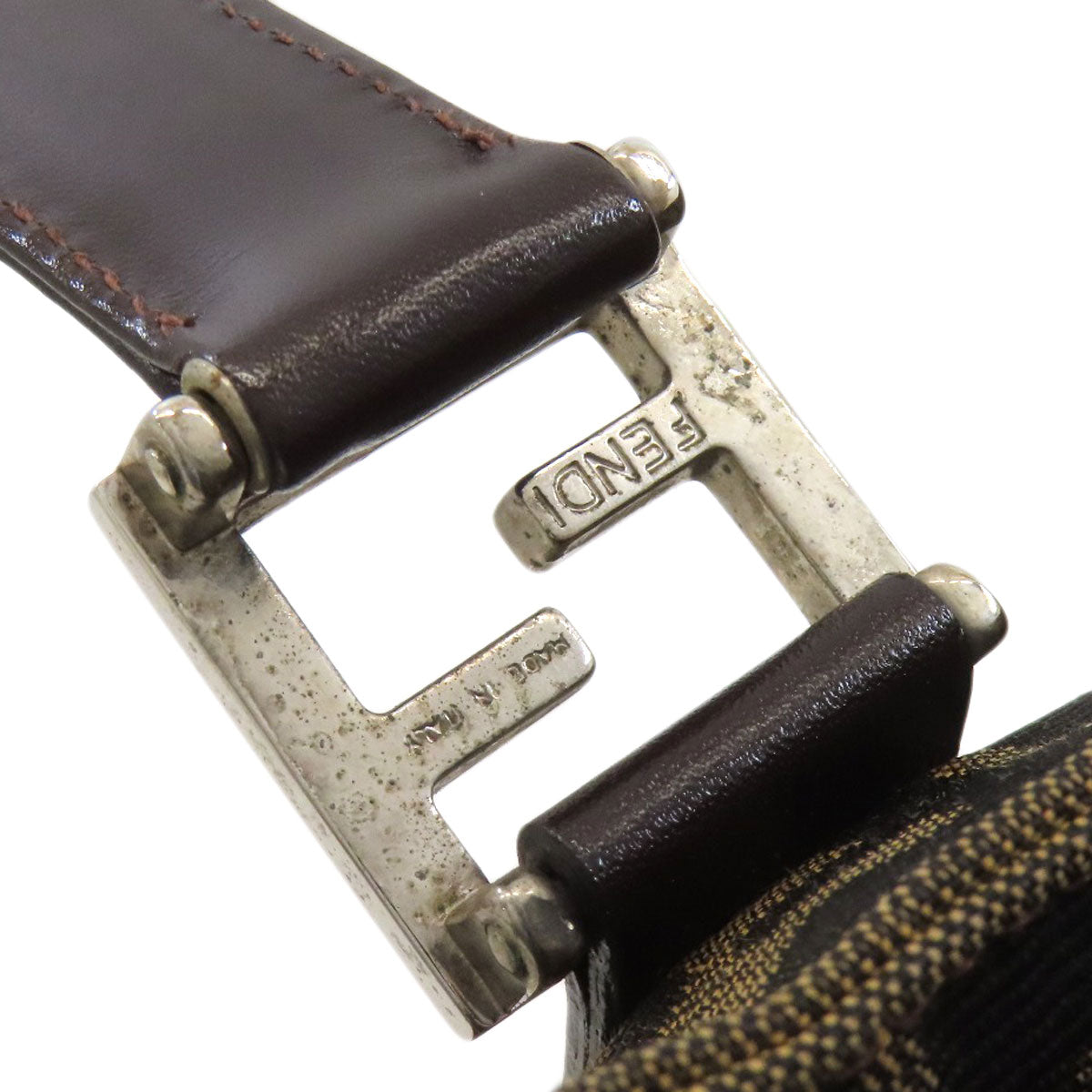 FENDI Zucca pattern Handbag Canvas LeatherLadies [Used]