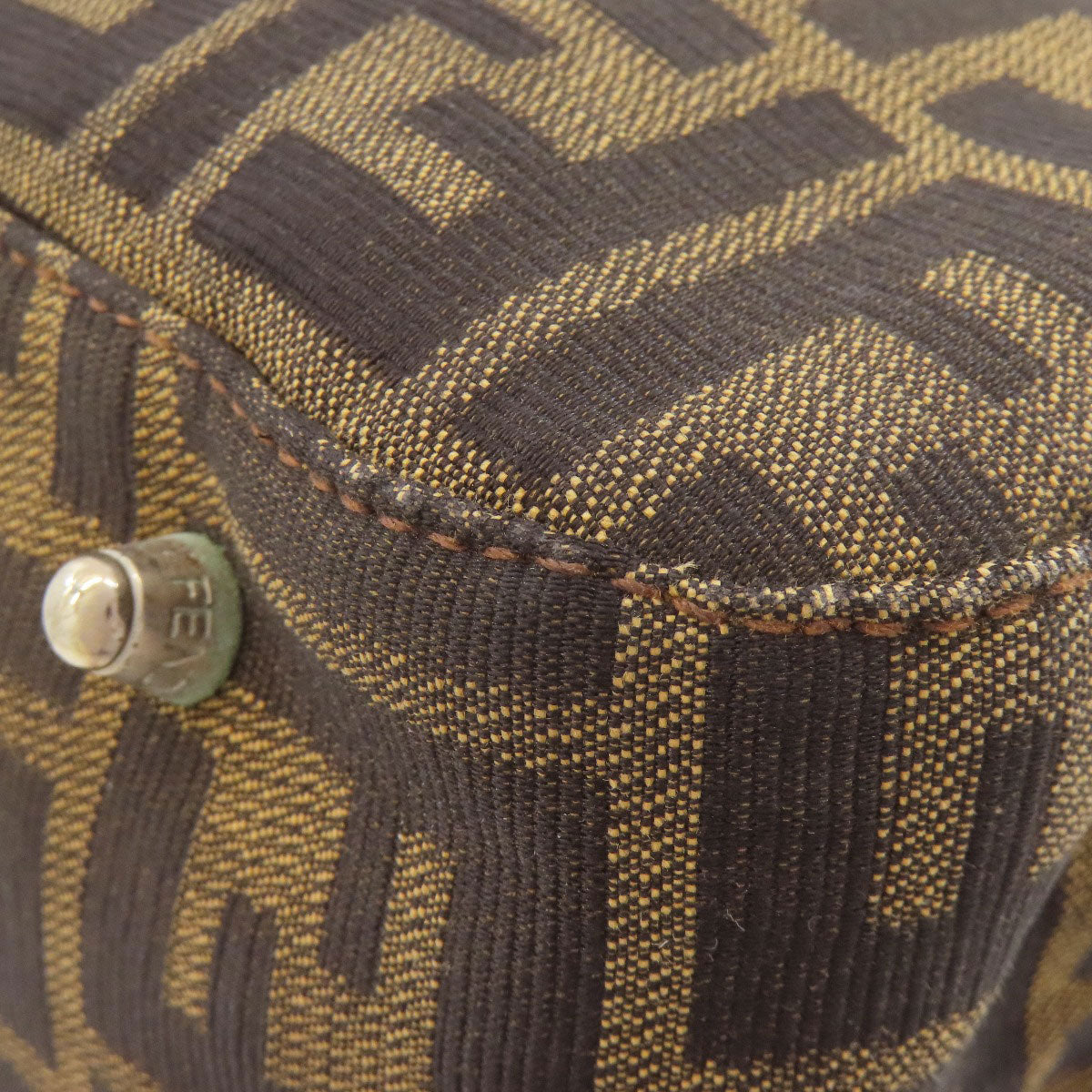 FENDI Zucca pattern Handbag Canvas LeatherLadies [Used]