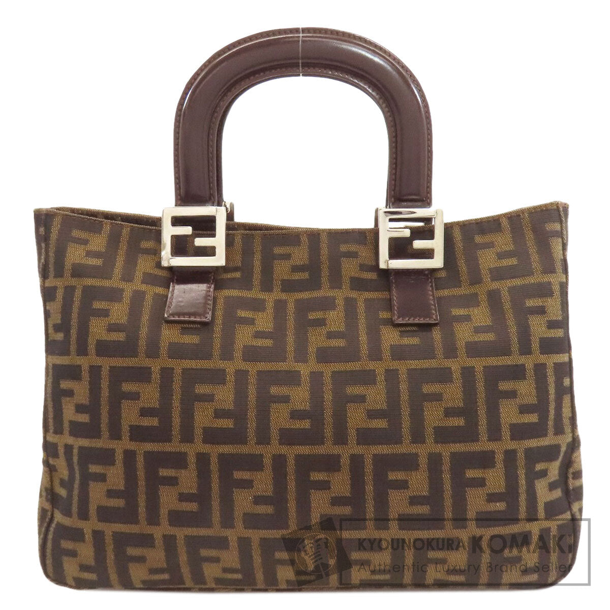 FENDI Zucca pattern Handbag Canvas LeatherLadies [Used]