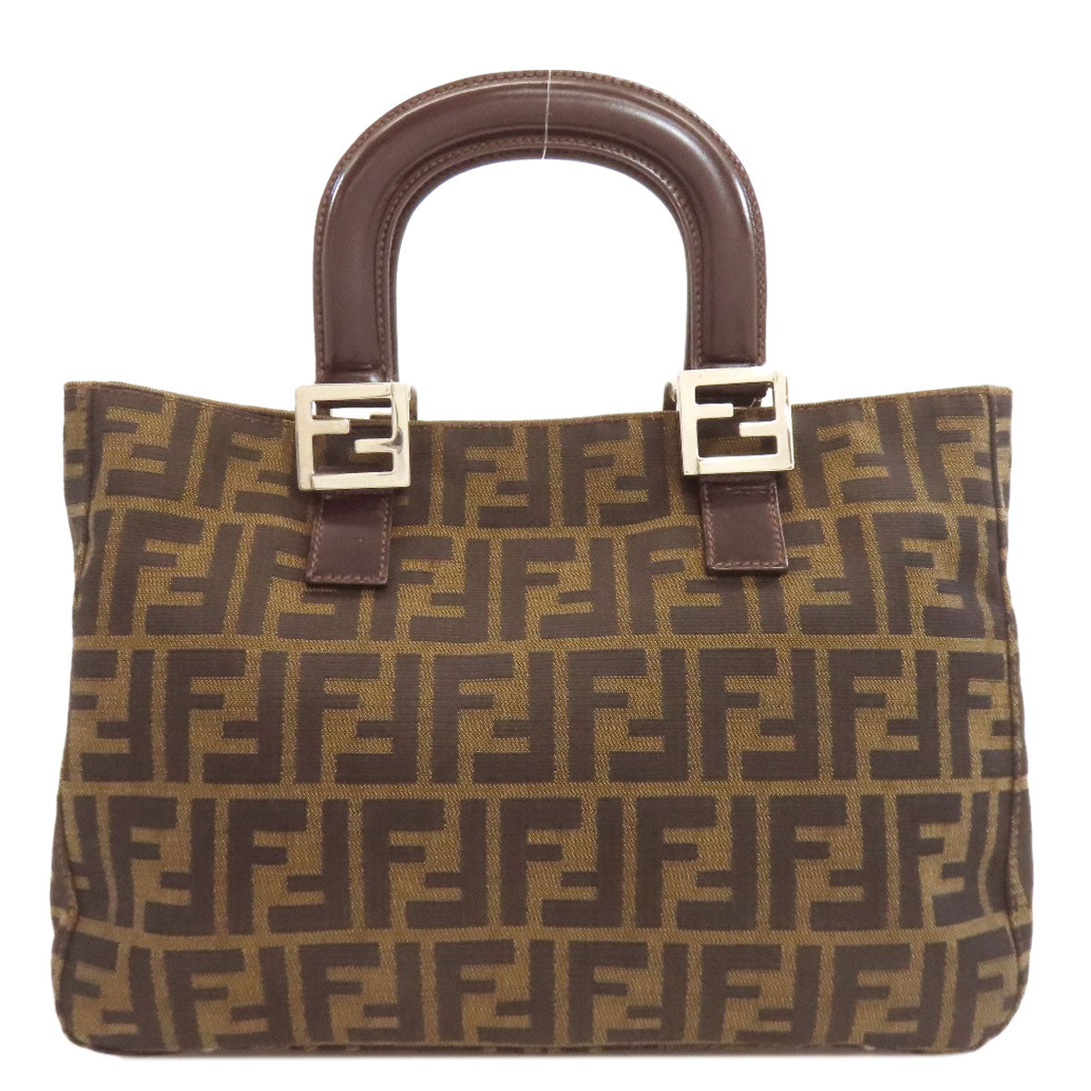 FENDI Zucca pattern Handbag Canvas LeatherLadies [Used]