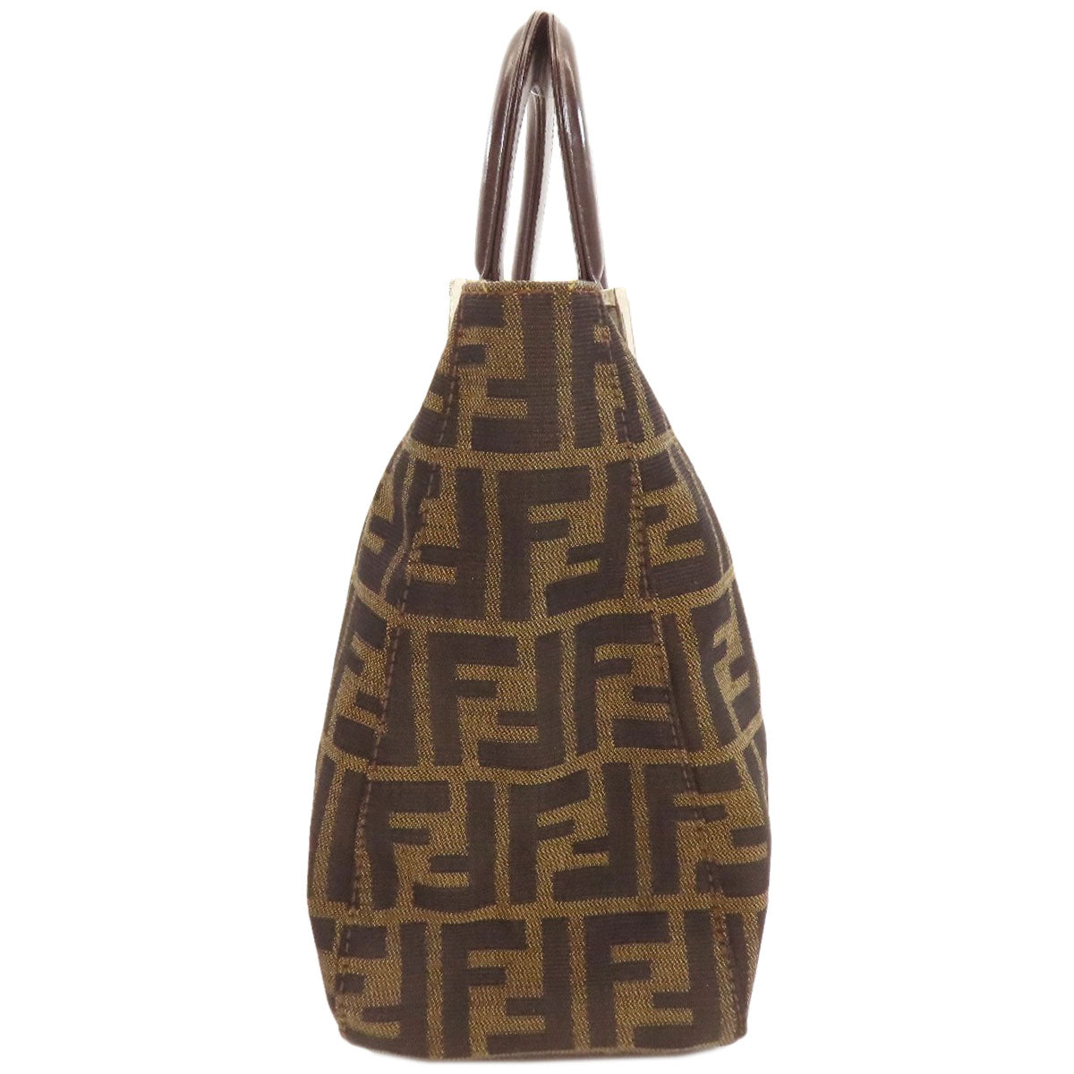FENDI Zucca pattern Handbag Canvas LeatherLadies [Used]